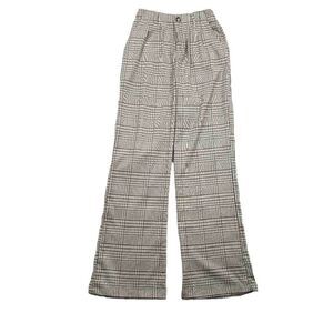 NWT Office Pants Wide Leg Plaid SO size 1
